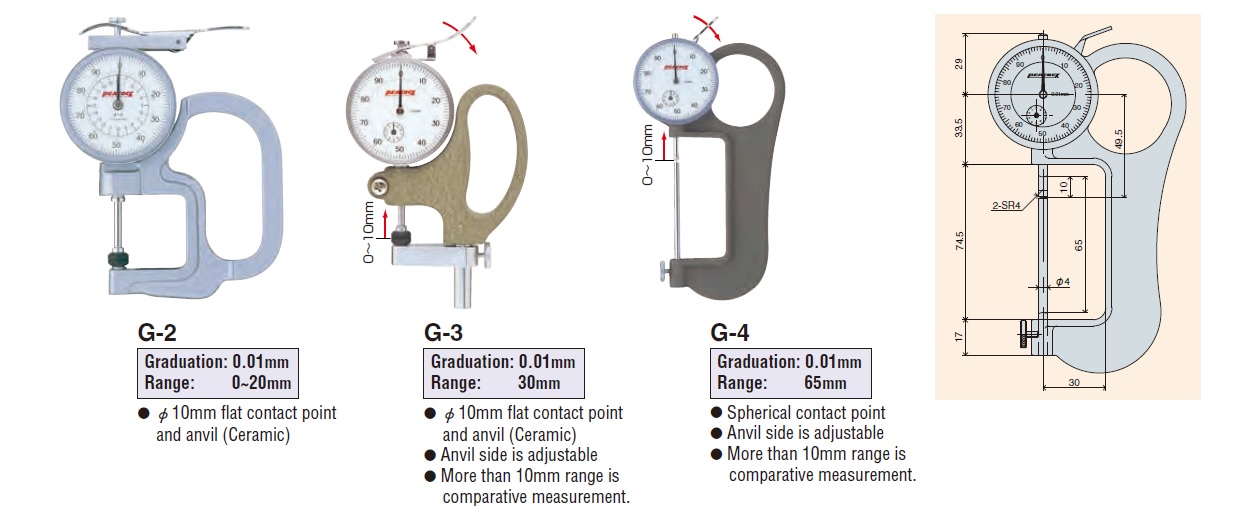 Ichiban Precision Sdn Bhd Peacock Peacock Dial Thickness Gauges